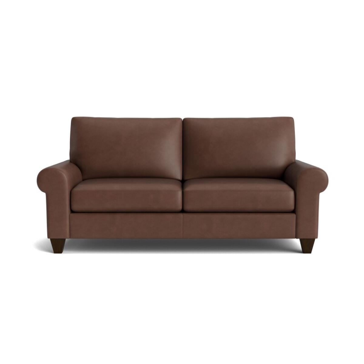 3a493925f7e067c8538fc8c32a31e519 True Custom™ True Custom® Leather Large Roll Arm Studio Sofa - Image 1