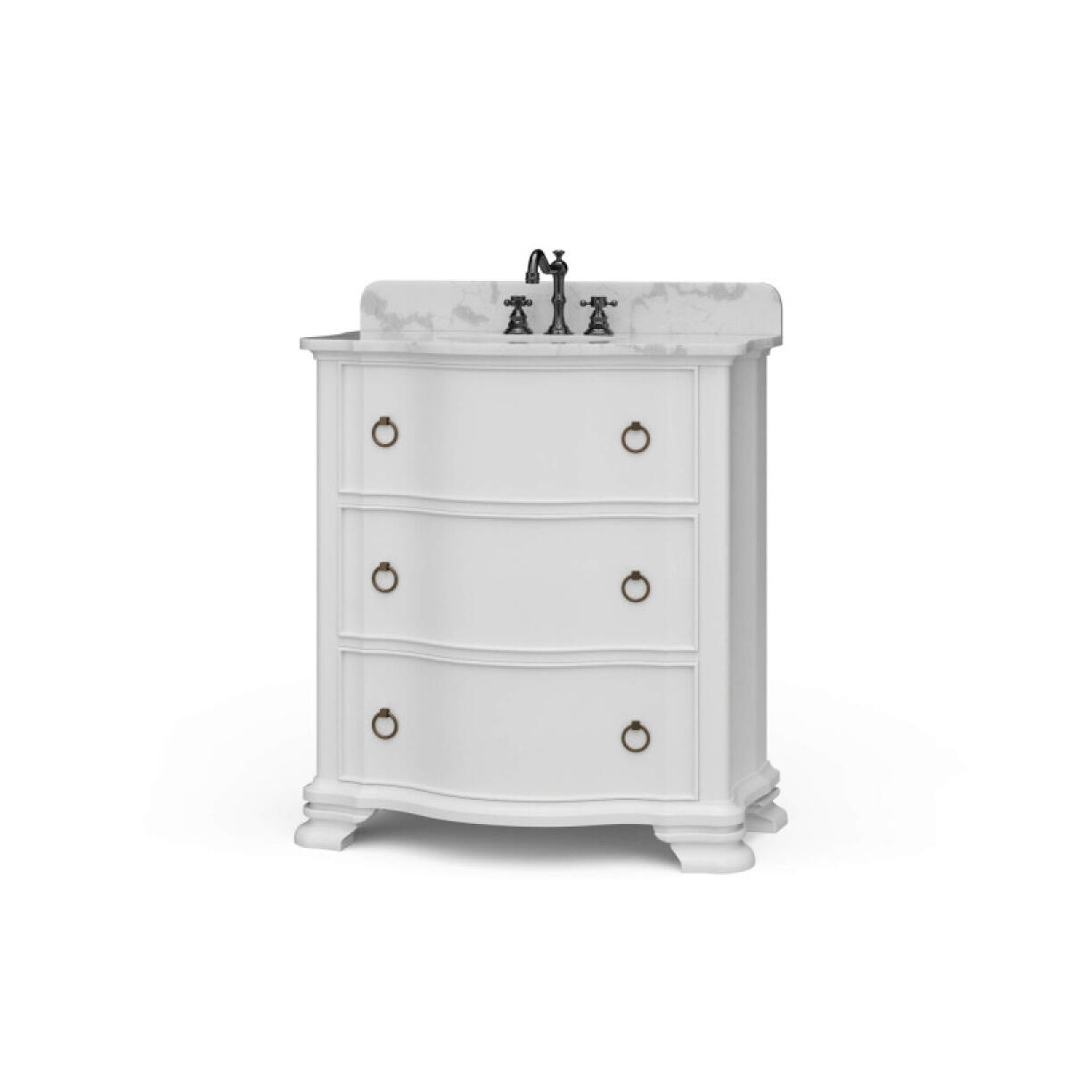 Davis Vanity W/ Sink & Marble Top Accent Furniture Accent Furniture 2 Davis Vanity W/ Sink & Marble Top Accent Furniture Accent Furniture 2