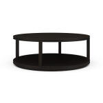 Cohan Round Coffee Table W/ Wood Shelf