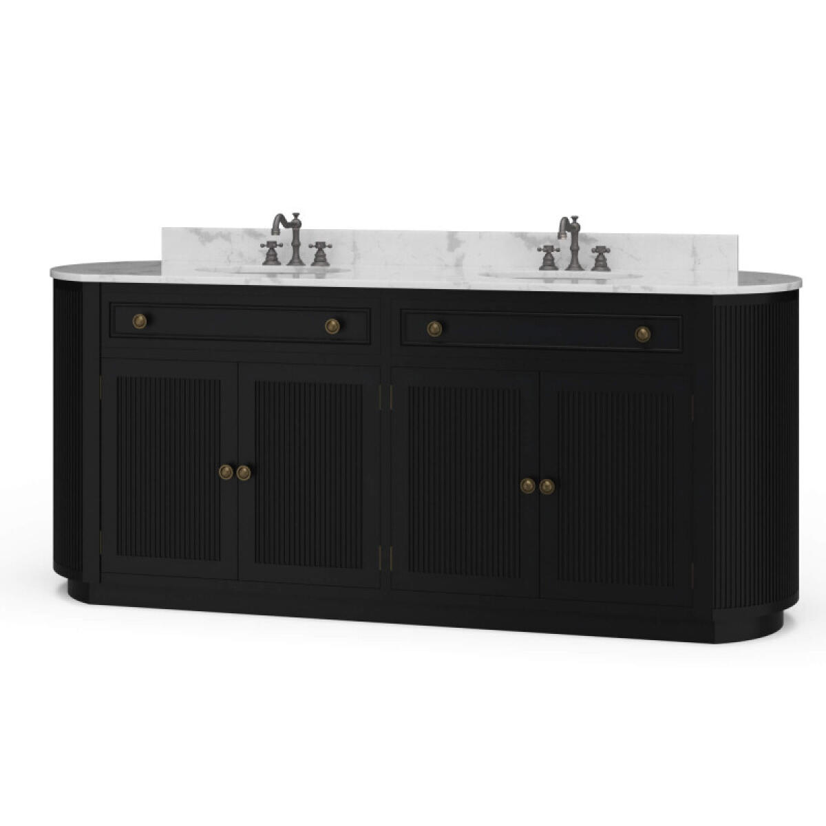 3aba33852201e779539ee96899e3c4ab Kraton Oval Double Vanity W/ Sink & Marble Top - Image 1