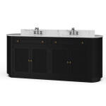 Kraton Oval Double Vanity W/ Sink & Marble Top
