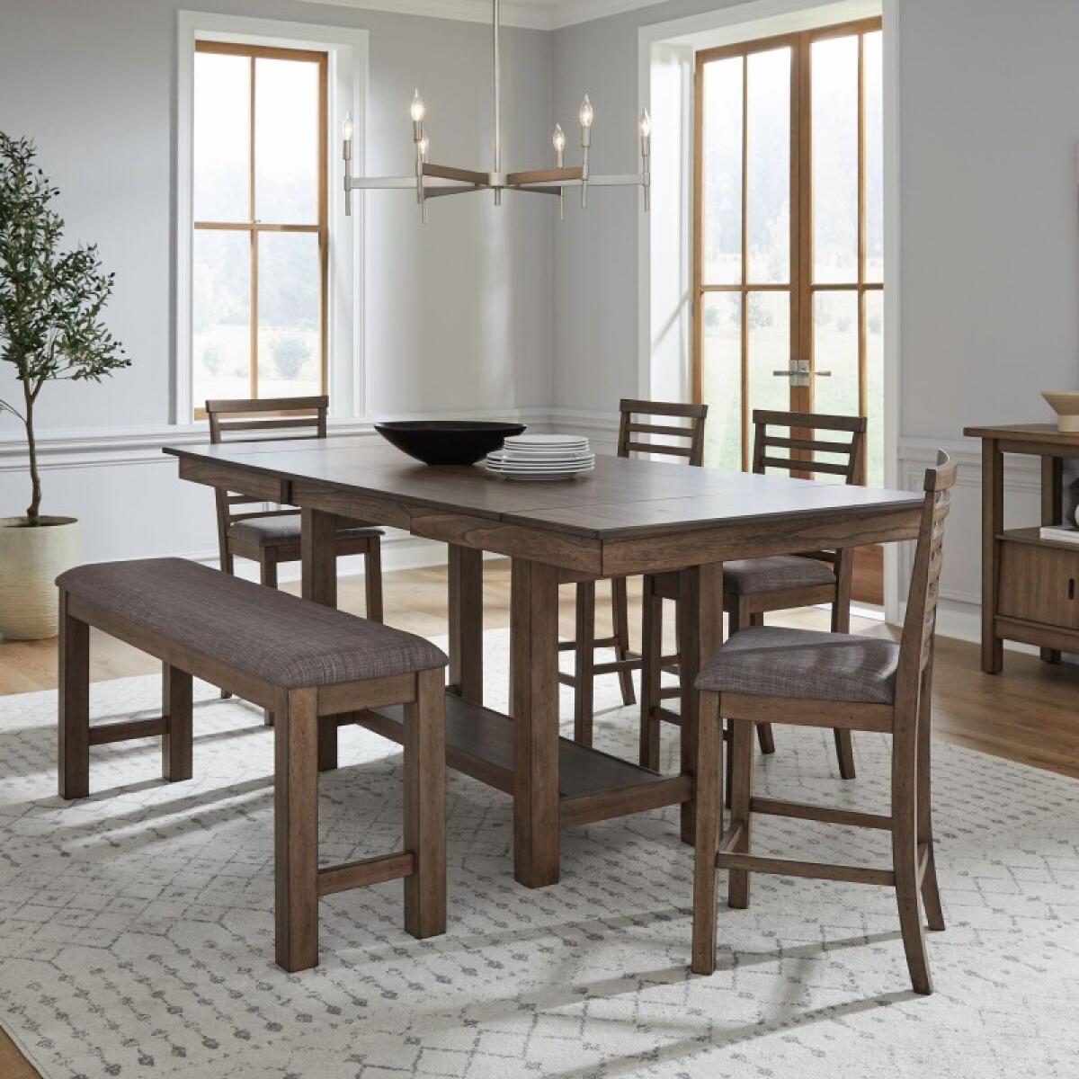 3accacdf8cf5220e48c0dfccddced509 Brook Bay 6 Piece Gathering Trestle Table - Image 1