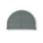 Scalloped Half Round Rattan Side Table - Image 8