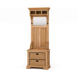 Homestead Narrow Hallstand W/ Rattan Baskets