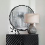Taza Round Mirror, Distressed Black - Image 4