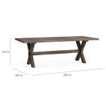 Crossbuck Live Edge Rectangle Dining Table - Image 6