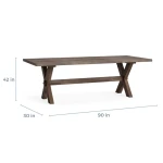 Crossbuck Live Edge Rectangle Dining Table Dining Tables Bassett Furniture 20