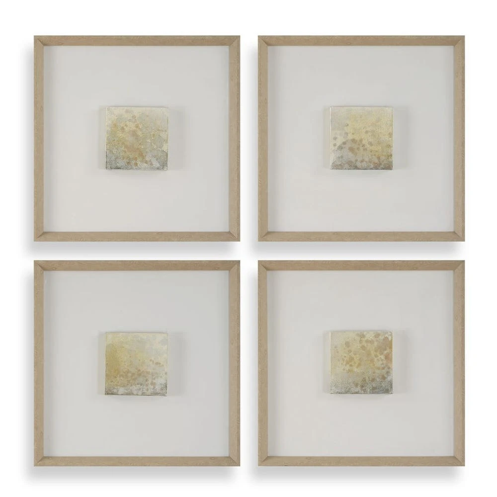 3b3e7d498681f790dbe25290ba734a8c Now & Then Hand Painted Canvases, S/4 - Image 1