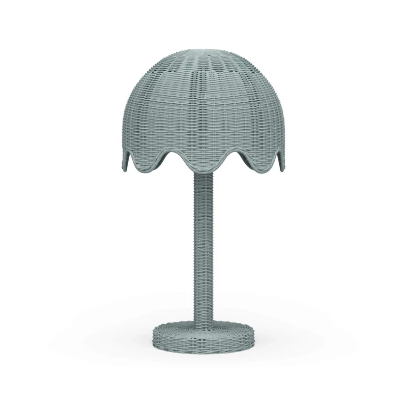 3b5a03480fe59f69b42720c02e9dc146 Scalloped Rattan Table Lamp - Image 1