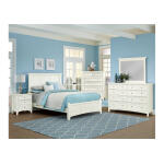 Bonanza Full, Queen & King Mansion Bed - White Finish - Image 3