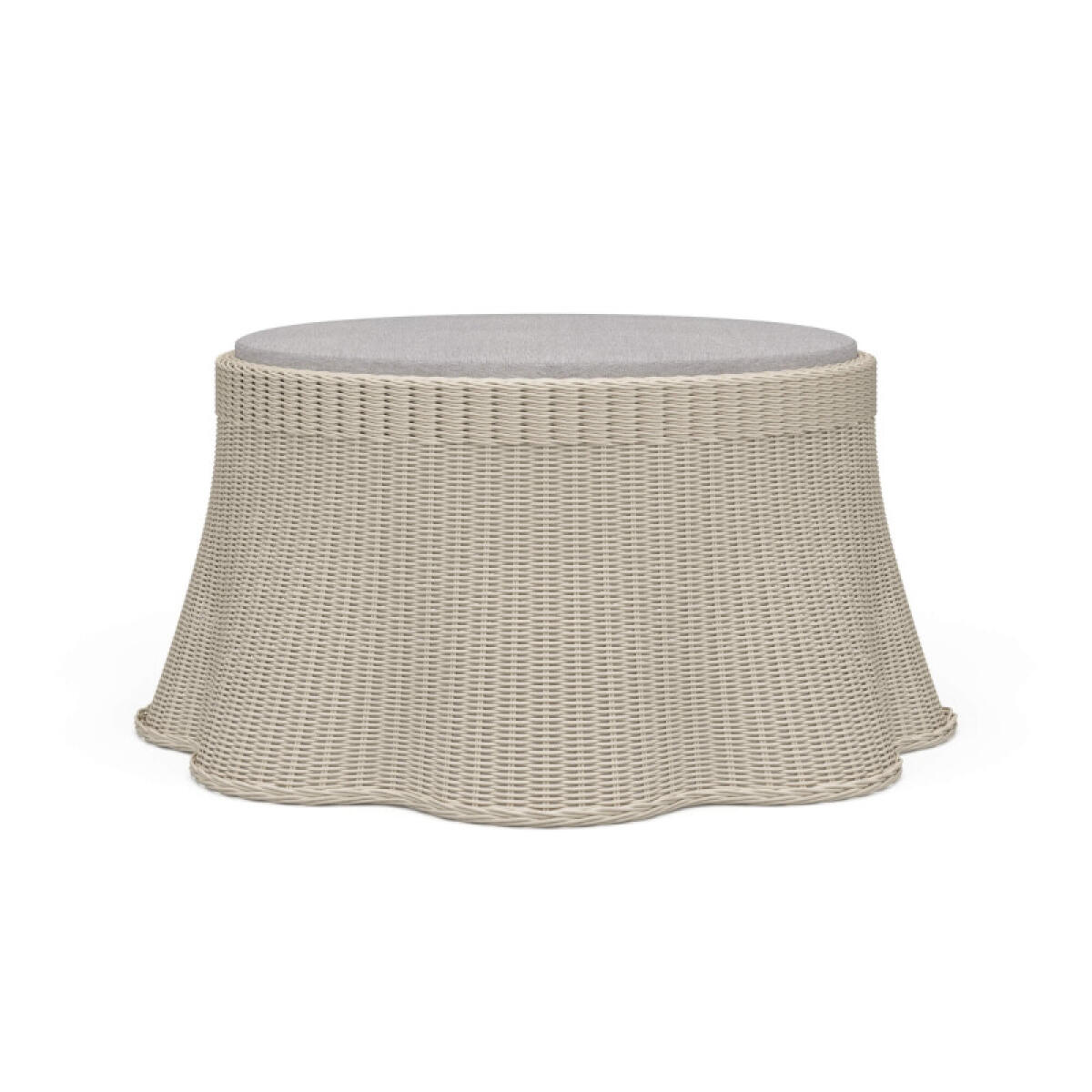 3bcdc8de689e2cdedb8e51ab56b56771 Newport Rattan Ottoman W/ Cushion - Image 1