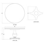 Virginia Dining Table 54'' - Image 9