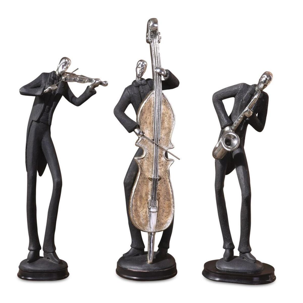 3bef77eda15a77cbe37707a0091f98d1 Musicians Figurines, S/3 - Image 1