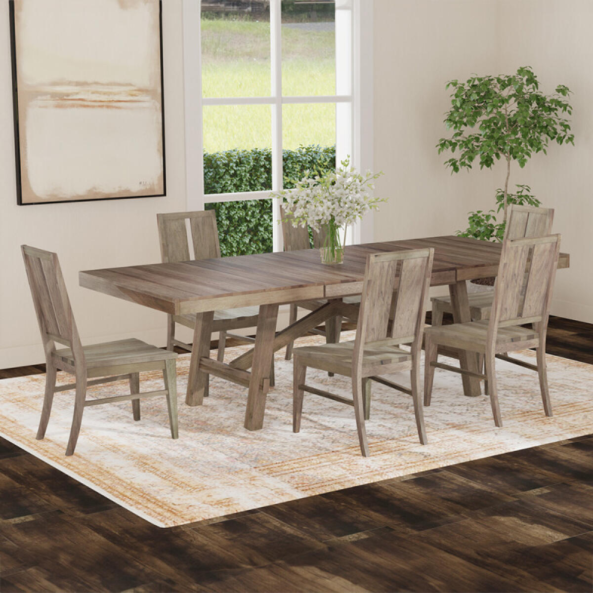 3c1baaf2b3d2ccadad7fd46078eba490 Casual Loft Trestle Table - CAURH617L - Image 1