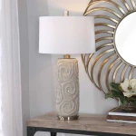 Zade Table Lamp, Gray Lighting Gray 15