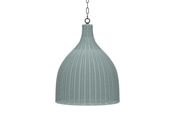 Hampton Rattan Pendant Medium Lighting Blue