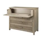 New American Living Leather Thin Track Arm Swivel Chair Chairs Bassett Furniture 13