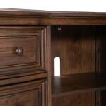 Provence Park 78 Inch TV Console Entertainment Stands Brown 25