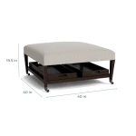 Kara Ottoman with Trays and Casters - Image 4