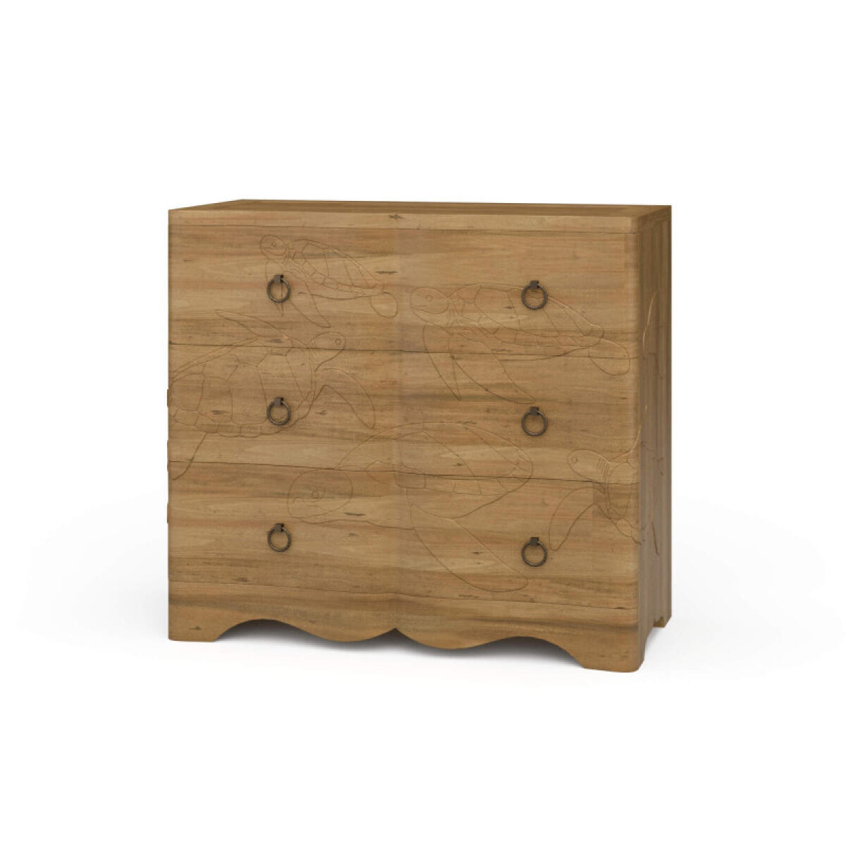 3c83d04f1ba29bf3f808f9ad2a88de45 Chelonian Turtle 3 Drawer Chest - Image 1