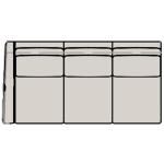 Sectionals 204 Raiden Reclining Sectional with Two-Piece Back Sectionals Blue 40