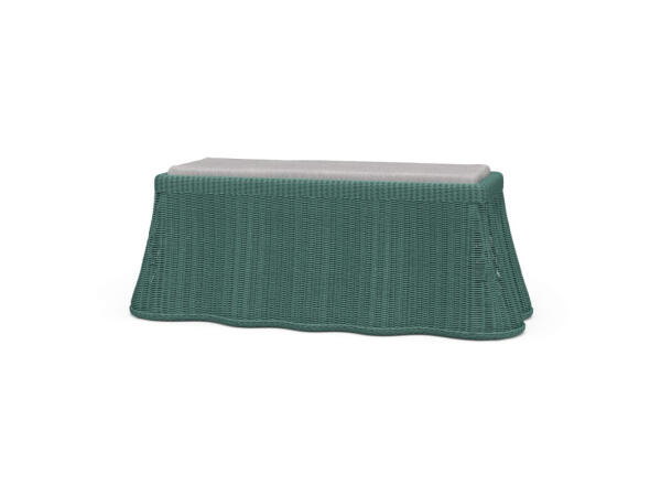 Newport Rattan Rectangular Ottoman W/ Cushion Ottomans & Poufs Bramble