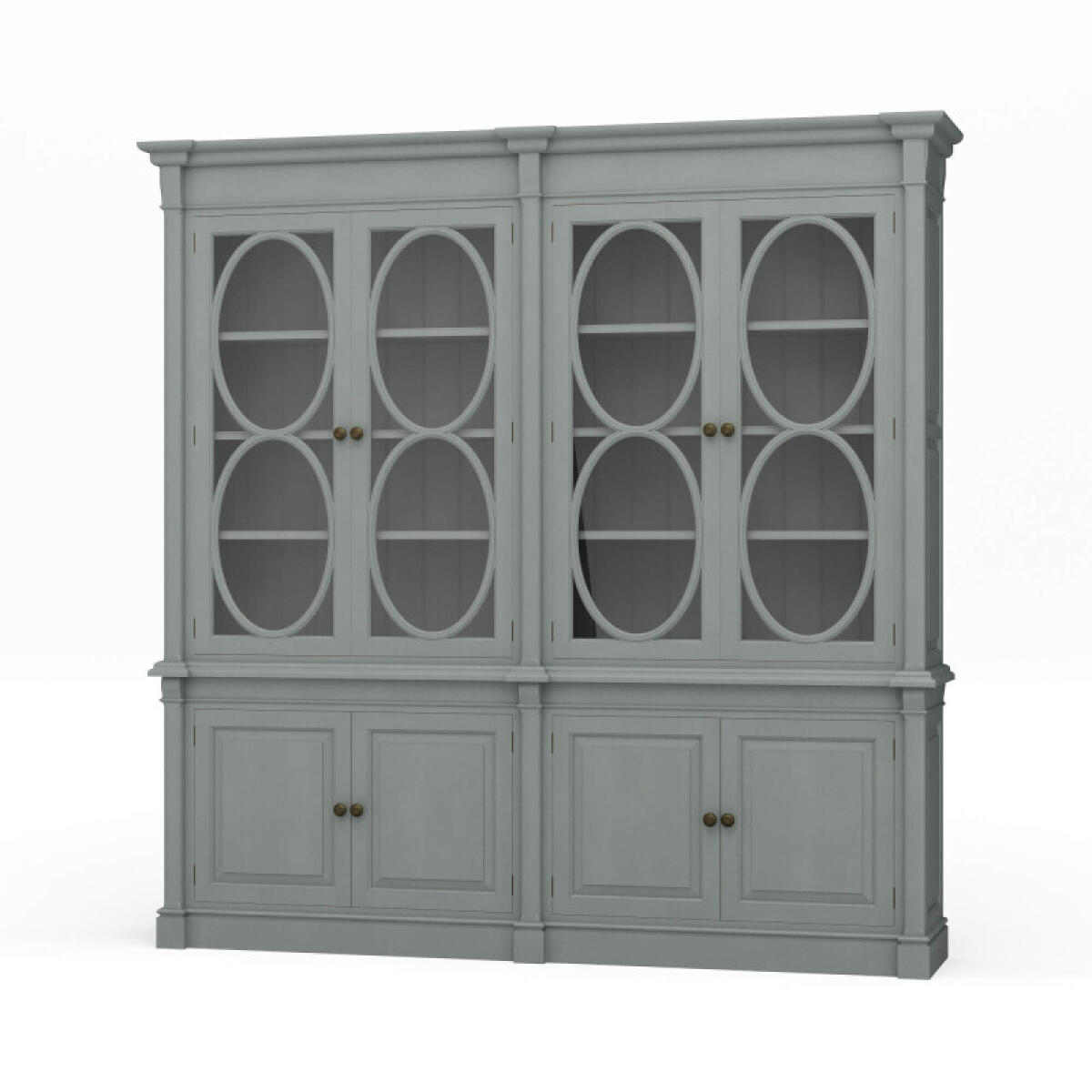 3cabba97a138f87491534bfba91a0f9c Fiona 2 Piece Display Cabinet W/ Glass Shelves - Image 1