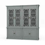 Fiona 2 Piece Display Cabinet W/ Glass Shelves
