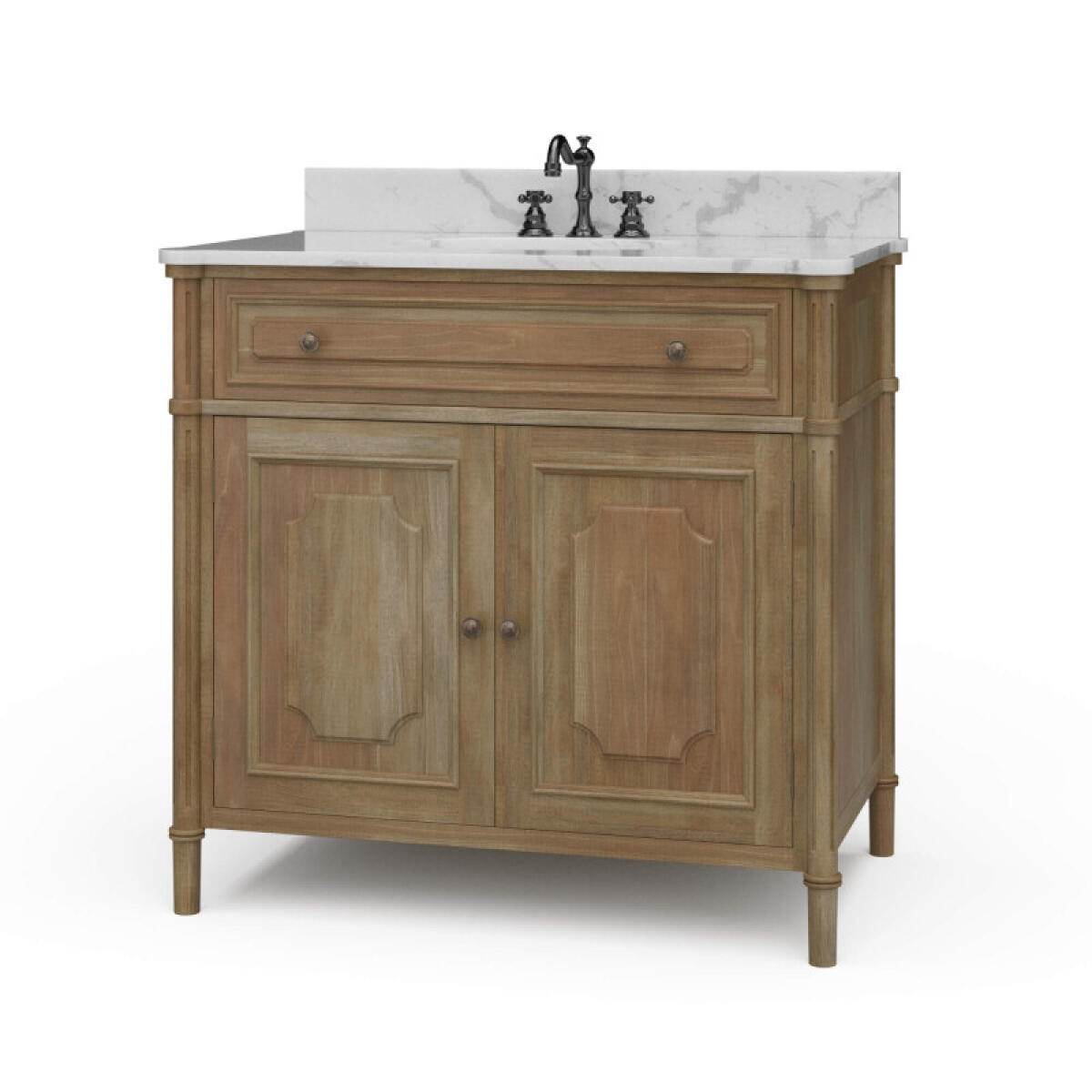 3cc6c7f6b6bc962332cab285f3dd7b3d Nantes Single Vanity W/ Sink & Marble Top - Image 1
