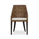 Savanah Rattan Dining Chair W/ Seat Cushion Chairs & Benches Blue 19