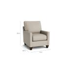 True Custom™ True CustomÂ® Leather Track Arm Accent Chair - Image 6