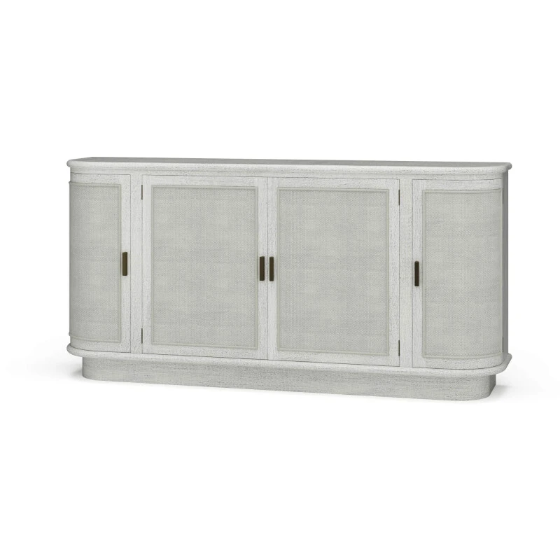 3cdbf7491178cef1b670ec3c7b286b47 Dakota Oval 4 Door Sideboard W/ Rattan Panels - Image 1