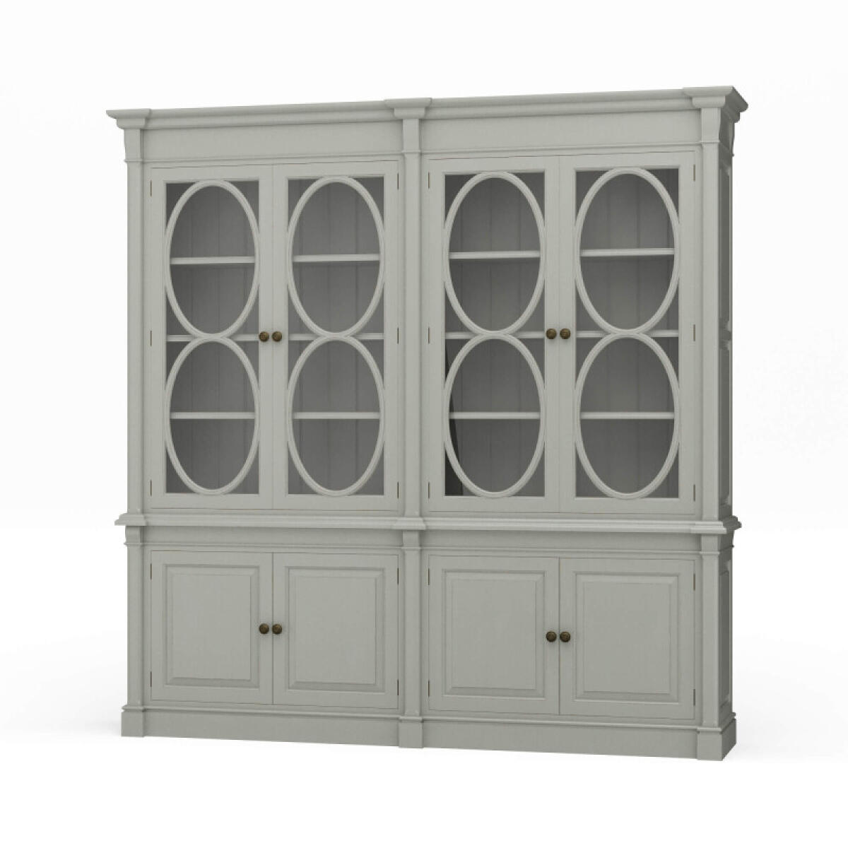 3ce583052da616d724b90d450ae6ffb0 Fiona 2 Piece Display Cabinet W/ Glass Shelves - Image 1
