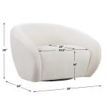 Desoto Swivel Chair, Cream - Image 10