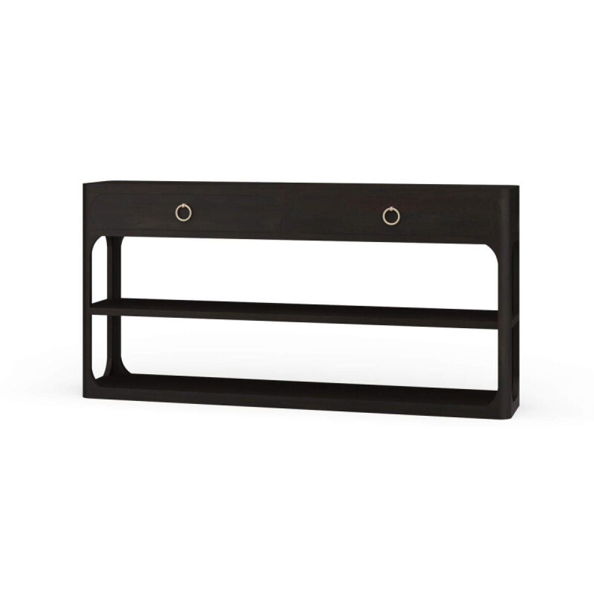 3db376efae8cd5af9b9d63521896dba1 Corte Open Console Table W/ 2 Drawers - Image 1