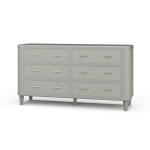 Lexington 6 Drawer Dresser W/ Rattan - Image 3