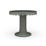 Scalloped Round Bistro Table W/ Tempered Glass Dining Tables Bramble 13