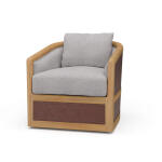 Aden Swivel Chair W/ Leather