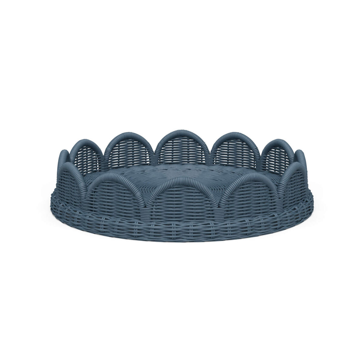 3f2792ec694a210f26374fb89fdf0088 Scalloped Round Rattan Tray - Image 1