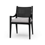 Milano Dining Chair W/ Upholstered Seat & Rattan Back