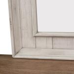 Farmhouse Reimagined Queen Poster Bed, Dresser & Mirror Bedroom Sets Antique White w/ Chestnut Tops 25