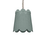 Scalloped Rattan Pendant