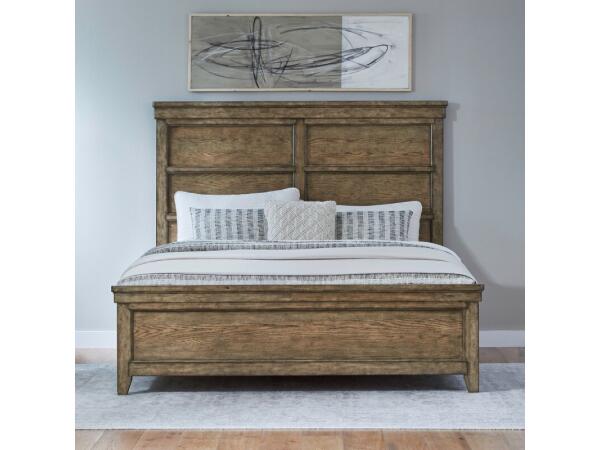 Carolina Park King Panel Bed Beds Amber Brown