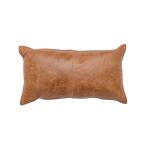 Dumont Leather Chestnut Lumbar Pillow Cover + Insert