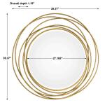 Whirlwind Round Mirror, Gold - Image 5