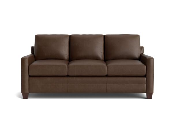 Carolina Leather Track Arm Sofa Sofas Bassett Furniture