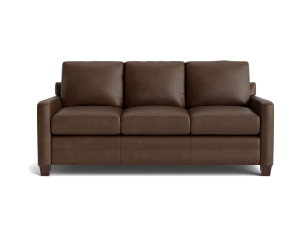 Carolina Leather Track Arm Sofa Sofas Bassett Furniture