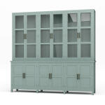 Madrone 12 Door Display Cabinet W/ Glass Shelves