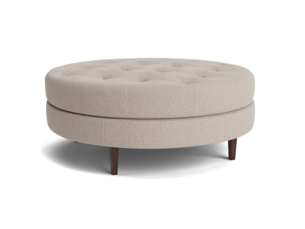 Delway Round Ottoman Ottomans & Poufs Bassett Furniture