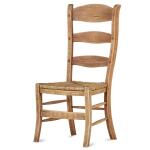 Peg & Dowel Ladder Back W/ Rush Seat Chairs & Benches Blue 17